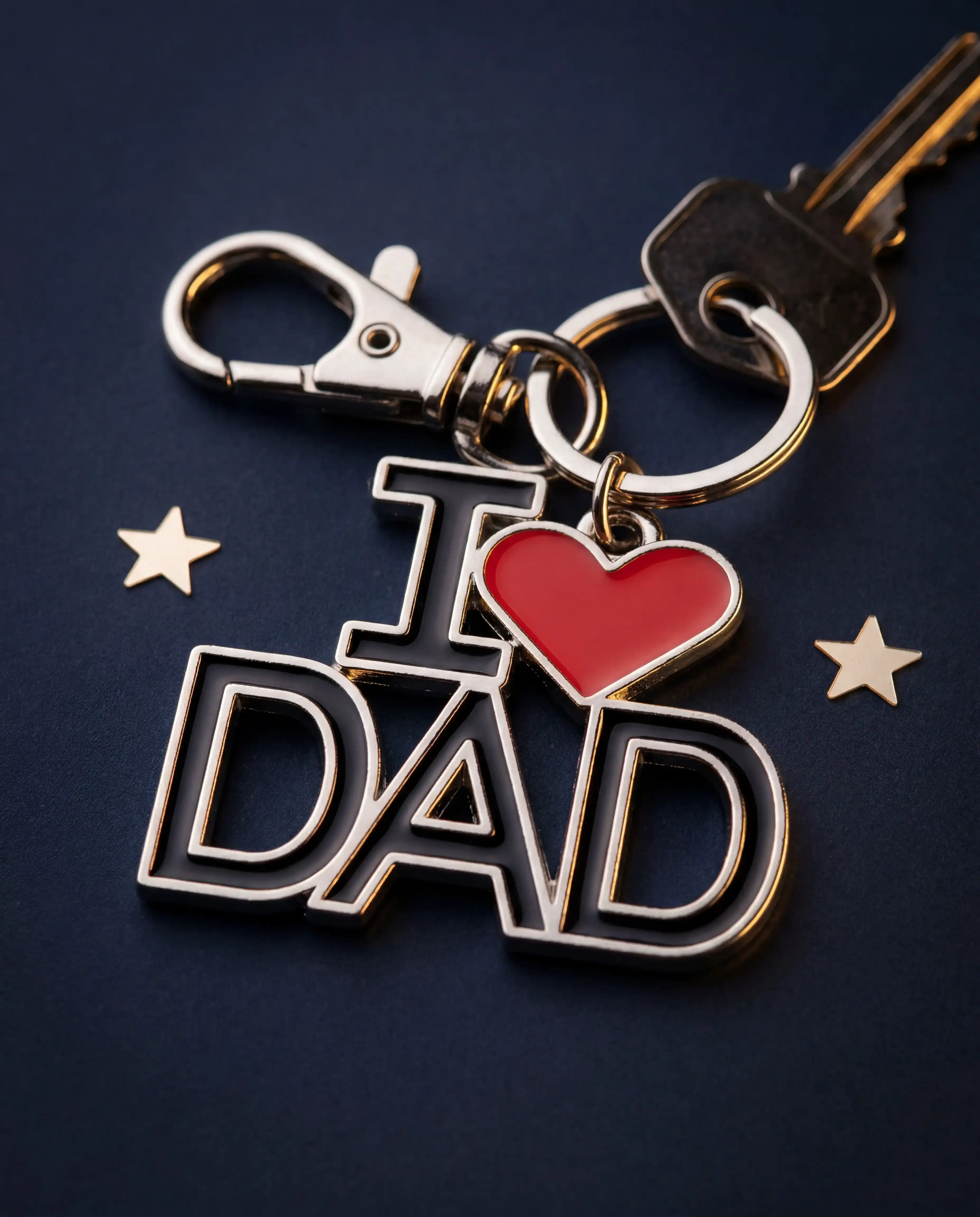I Love Dad keychain gift Lebanon — engraved metal keychain